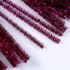 Проволока с ворсом для поделок «Блеск», набор 50 шт., размер 1 шт. 30 × 0,6 см, цвет розовый - фото 9098229