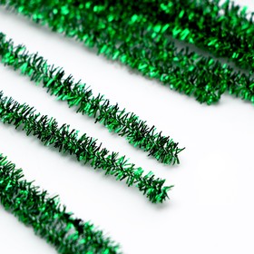 Проволока с ворсом для поделок «Блеск», набор 50 шт., размер 1 шт. 30 × 0,6 см, цвет светло-зелёный