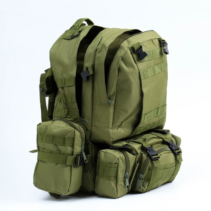 Рюкзак тактический "Аdventure" 50 л, зеленый, с доп. отделениями - фото 1907475910