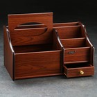 Органайзер 3 секции, подст для салфеток, 1 выдвижной ящик - фото 21662678