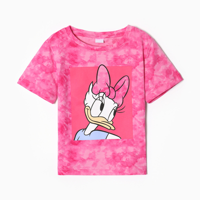 Футболка для девочки «Дейзи Дак», Disney, «Тай-дай», рост 110-116 см, цвет розовый