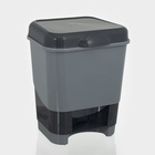 Контейнер для мусора с педалью, 8 л, 24×25.5×29.5 см, пластик, серый - Фото 5