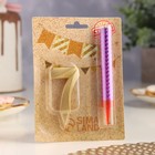 Свеча для торта цифра «Цифра 7», свеча фонтан, золотая - Фото 5