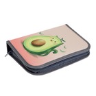 Пенал школьный, 3 секции, 14×21×4 см «Авокадо» - Фото 2