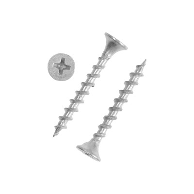 Саморез 3.5×32, потай, крупная резьба, шлиц PH 2, белый цинк, 19.650 кг