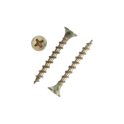 Саморез 3.5×32, потай, крупная резьба, шлиц PH, желтый цинк, 19.650 кг