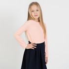 Лонгслив для девочек, рост 140 см, цвет светло-персиковый - фото 109897365