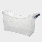 Контейнер для хранения на колёсиках, 10 л, 46.2×16.2×27.2 см, с ручкой, пластик, прозрачный - Фото 2