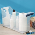 Контейнер для хранения на колёсиках, 10 л, 46.2×16.2×27.2 см, с ручкой, пластик, прозрачный - Фото 1