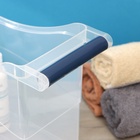 Контейнер для хранения на колёсиках, 10 л, 46.2×16.2×27.2 см, с ручкой, пластик, прозрачный - Фото 11