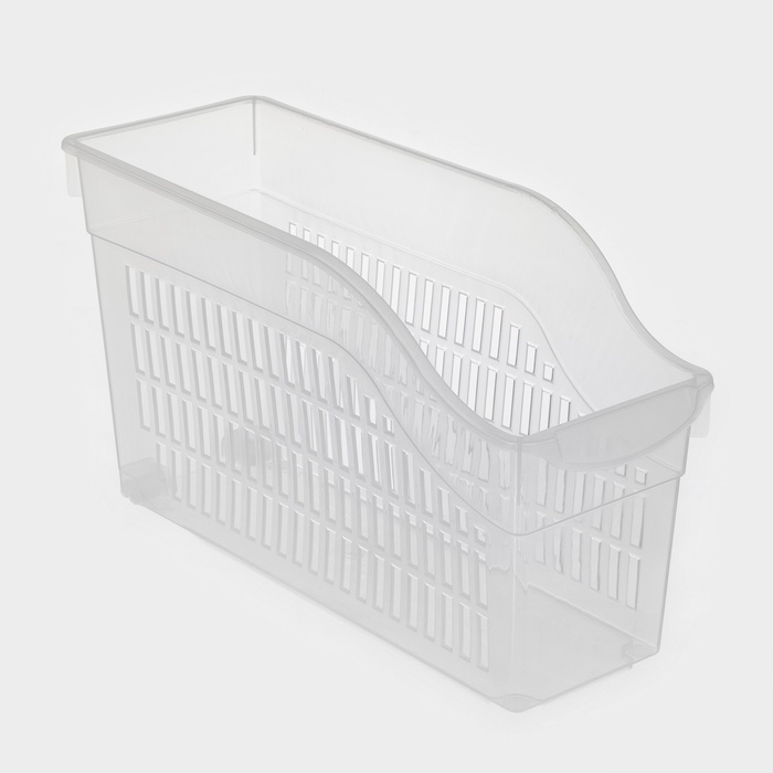 Контейнер для хранения на колёсиках, 6 л, 35.5×13×20 см, с ручкой, пластик, прозрачный - Фото 1