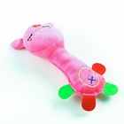 Мягкая игрушка для собак "Свинья с длинной шеей", розовая, 24 см - фото 6638602