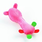 Мягкая игрушка для собак "Свинья с длинной шеей", розовая, 24 см - фото 6638603