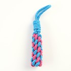Игрушка канатная плетеная с ручкой, 120 г, до 31 см, синяя/розовая - Фото 2