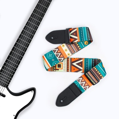 Ремень для гитары, 60-117×5 см, ацтеки