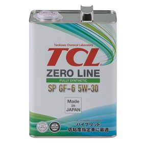 Масло моторное TCL Zero Line Fully Synth, Fuel Economy, SP, GF-6, 5W30, 4 л