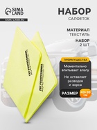 Набор водопоглощающих салфеток AION Professional Chamois, 2 шт., 43×33 см, желтый - Фото 1
