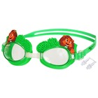 Очки для плавания детские ONLYTOP Swim «Зверята», беруши, цвет зелёный - фото 318948547