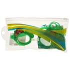 Очки для плавания детские ONLYTOP Swim «Зверята», беруши, цвет зелёный - Фото 2