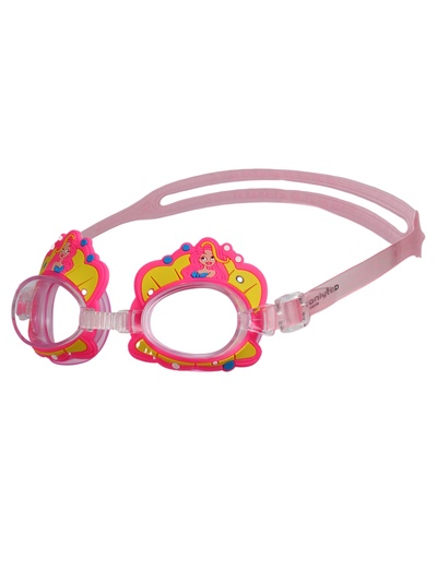 Очки для плавания детские ONLYTOP Swim «Русалка», беруши, цвет розовый