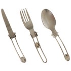 Набор туристической посуды maclay: 2 кастрюли, приборы, горелка, штопор, тряпка, карабин - Фото 10