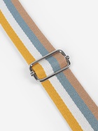 Ручка для сумки, стропа с кожаной вставкой, 135±3×3.8 см, жёлтая, белая - Фото 4