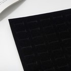 Подставка под кольца 100 полос, флок, 33,5×22,5×1,8 см, цвет чёрный - Фото 3