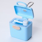 Контейнер для хранения детского питания 150 мл., с ложкой , цвет голубой - фото 6638832