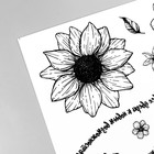 Татуировка на тело "Бутоны" 10х15 см  (артикул 9103582)  большой выбор товаров оптом и в розницу по низким ценам с доставкой