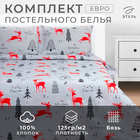 Комплект: пододеяльник и 2 наволочки Cozy winter 200*215 см, 50*70 см - 2 шт, 100% хлопок 7986091 - фото 1598046