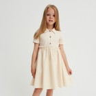 Платье для девочки с воротником KAFTAN, размер 32 (110-116), цвет молочный - фото 296404166