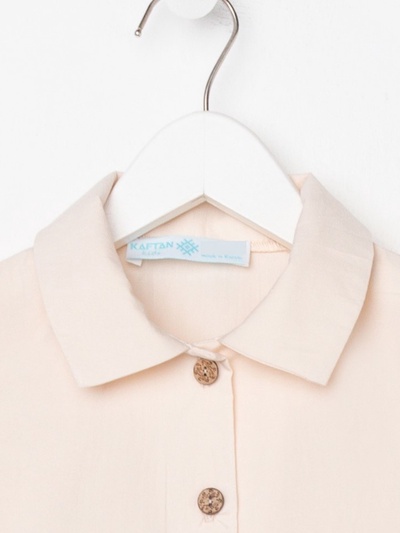 Платье для девочки KAFTAN: Summer cotton с воротником, цвет молочный, рост 110-116 см