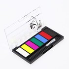 Аквагрим профессиональный, для лица и тела, 7 цветов, с кисточкой - Фото 3