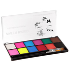 Аквагрим профессиональный для лица и тела, 12 цветов, с 2 кисточками - Фото 3