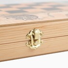 Настольные игры 3 в 1 "Морские": шахматы, шашки, нарды деревянные большие 50 х 50 см - Фото 6