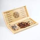 Настольные игры 3 в 1 "Лев": шахматы, шашки, нарды, деревянные, большие 50 х 50 см - Фото 3