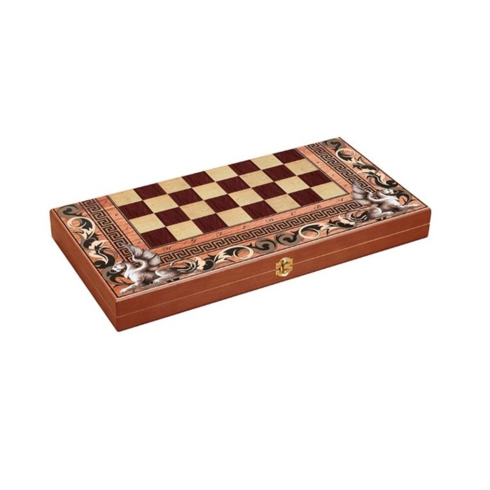 Шахматы деревянные "Грифон", 50 х 50 см, король h-9 см, пешка h-4.5 см - фото 1927935266