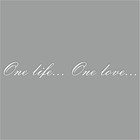Наклейка "One life...One love...", белая, плоттер, 400 х 55 х 1 мм - фото 101286