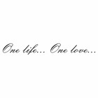 Наклейка "One life...One love...", черная, плоттер, 400 х 55 х 1 мм - фото 291410177