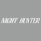 Наклейка "Night Hunter", Ночной охотник, белая, плоттер, 700 х 100 х 1 мм - фото 291410228