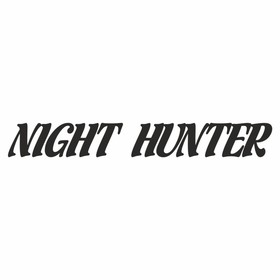 Наклейка "Night Hunter", Ночной охотник, черная, плоттер, 700 х 100 х 1 мм