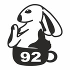 Наклейка ГСМ "АИ-92", Кролик, плоттер, черная, 200 х 200 мм - фото 291410251