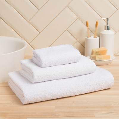 Полотенце махровое «Экономь и Я», 70×140 см, 100% хлопок, 320 г/м², белое