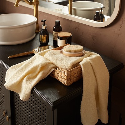 Полотенце махровое «Экономь и Я», 70×140 см, 100% хлопок, 320 г/м², молочное