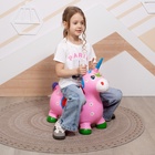 Попрыгун ZABIAKA «Единорог», 51×25×50 см, розовый - Фото 6