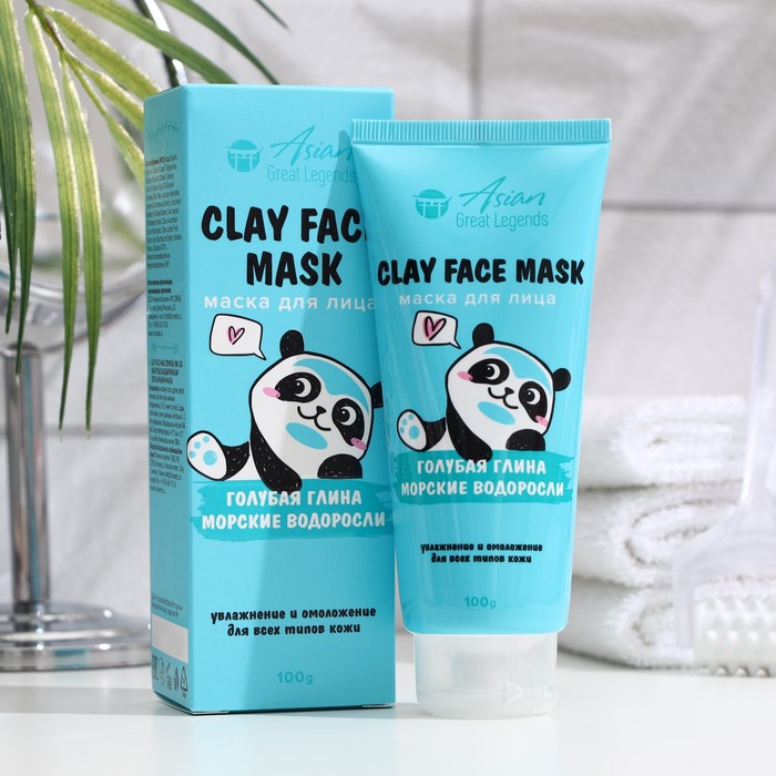 

Маска для лица "Family Cosmetics" с голубой глиной и морскими водорослями, 100 г