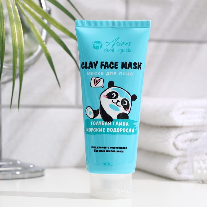 Маска для лица "Family Cosmetics" с голубой глиной и морскими водорослями, 100 г 29551