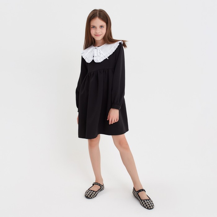 Платье для девочки MINAKU, цвет чёрный, рост 122 см - фото 1885409243