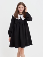 Платье школьное для девочки чёрное MINAKU: School Collection, рост 122 см - Фото 5