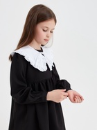 Платье школьное для девочки чёрное MINAKU: School Collection, рост 128 см - Фото 4